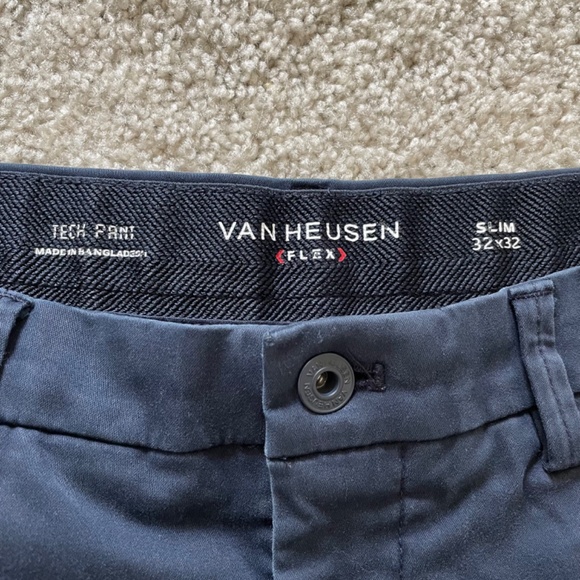 Men’s Navy Van Heusen Flex Tech Pant Slim 32x32 - Picture 2 of 4